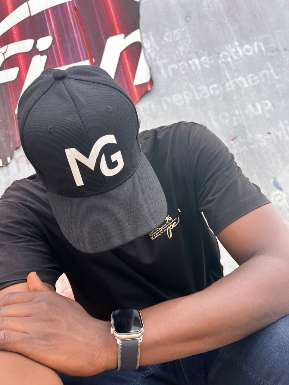 Model wearing the MY GUY_zm cap